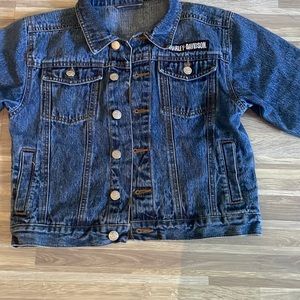 Half sleeve Harley Davidson Jean jacket size small